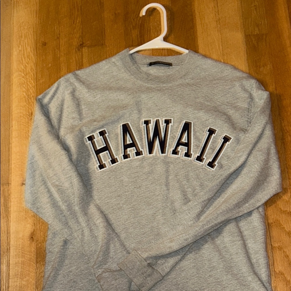 ♡ brandy melville “hawaii ” embroidered long sleeve shirt